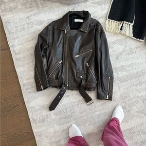IRO Dark Brown Leather Jacket